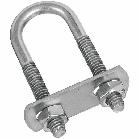 NATIONAL 1/4 In. x 3/4 In. x 2-1/2 In. Stainless Steel Round U Bolt N222414